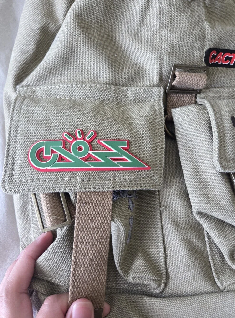 Travis Scott Cactus Jack Canvas Backpack in Olive from the SS21 season (New)